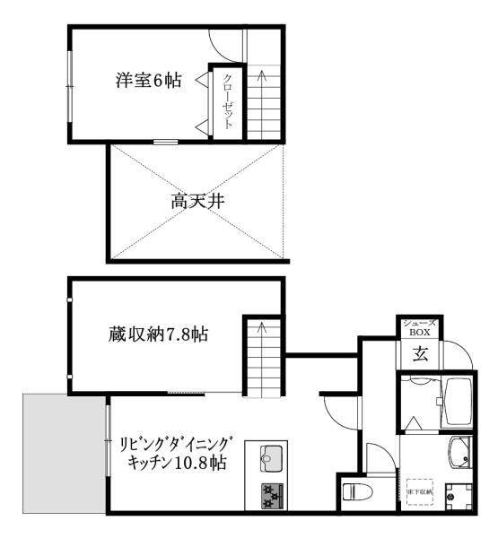 伊予市米湊のアパートの間取り