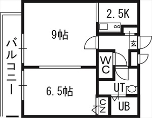 Ｌｅｎｎｏｎ　Ｔｅｒｒａｚａ６－３の間取り