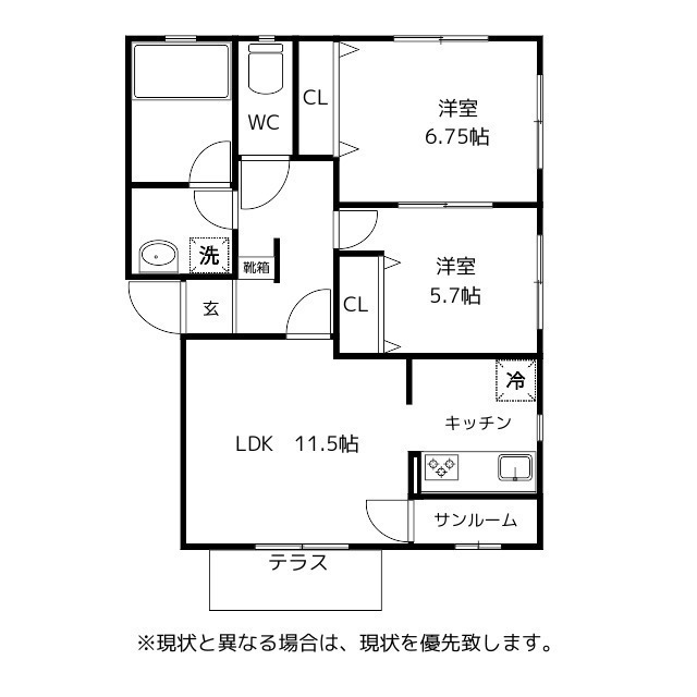 Ｔ－スクエア　ＡＢの間取り