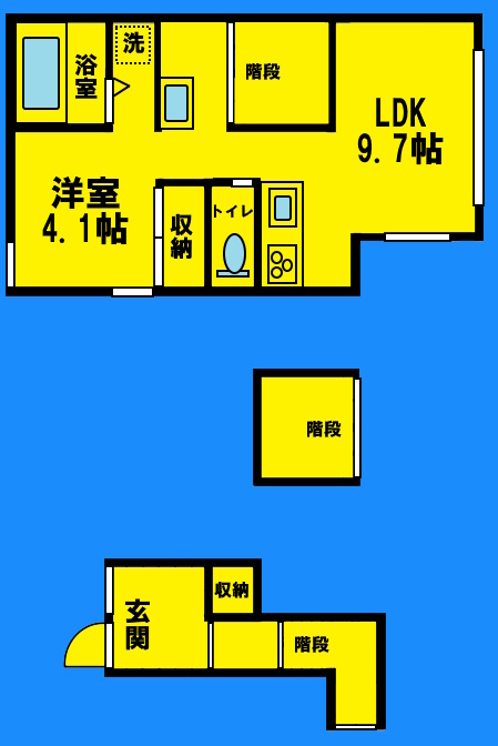 荒川区東尾久のアパートの間取り