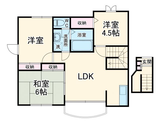 駿東郡清水町徳倉のアパートの間取り