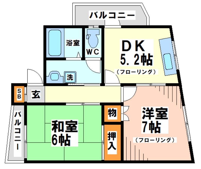 杉並区久我山のアパートの間取り