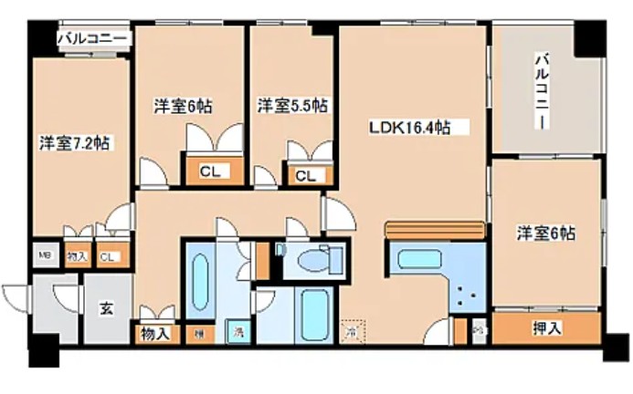 ファミールグラン錦町の間取り