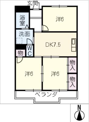 ブリッジコート新鵜沼の間取り