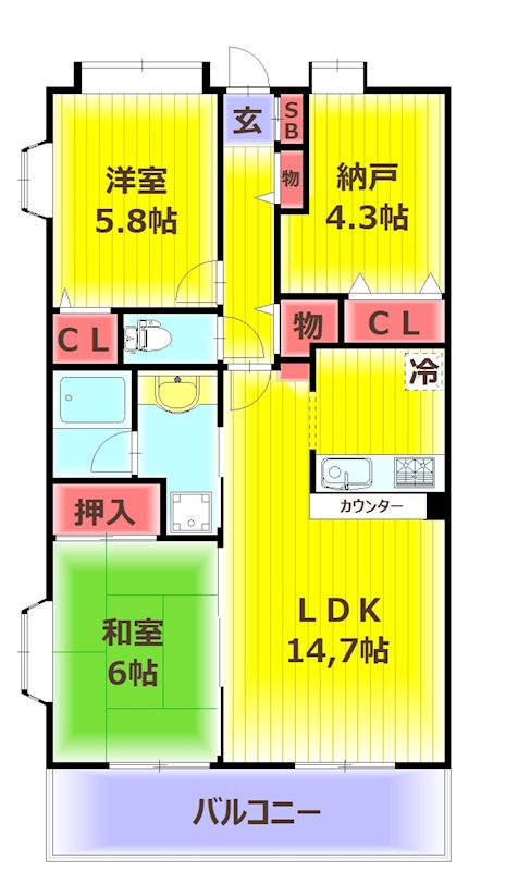 プラチドの間取り