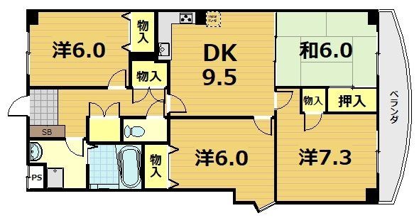 リーブルショーザンの間取り