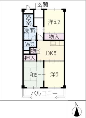 グリーンヒル巽ヶ丘A棟_間取り_0