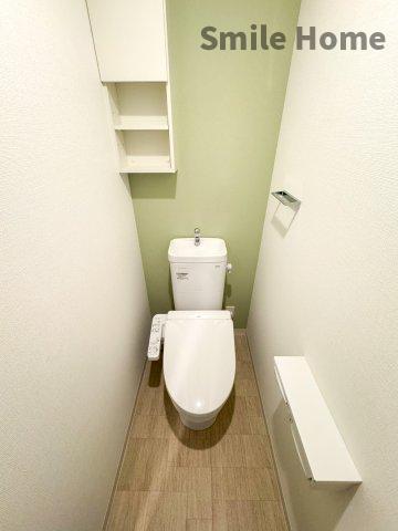 トイレ　清潔感があるトイレです。入るとホッとする、そんな空間。