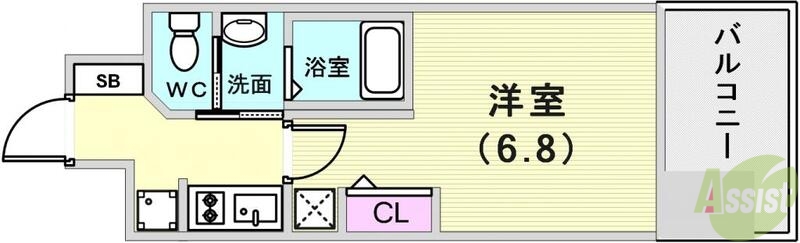 エステムコート神戸ハーバーランド前VIIレーベルの間取り写真