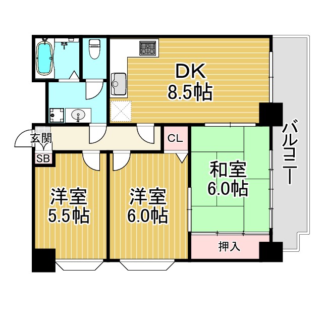 エクセレント甲子園11番館の間取り写真