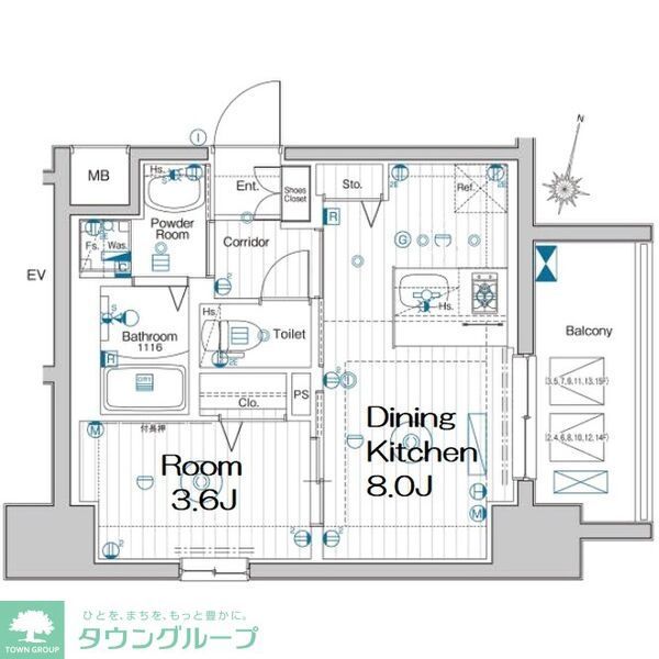 メイクスデザイン鶴舞の間取り写真