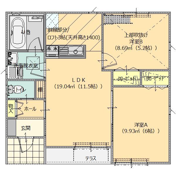 東武桐生線 治良門橋駅 徒歩5分 1階建 築7年の間取り写真