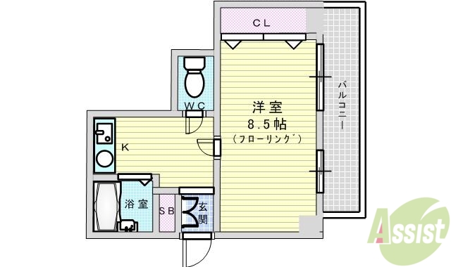 チサンマンション第5江坂の間取り