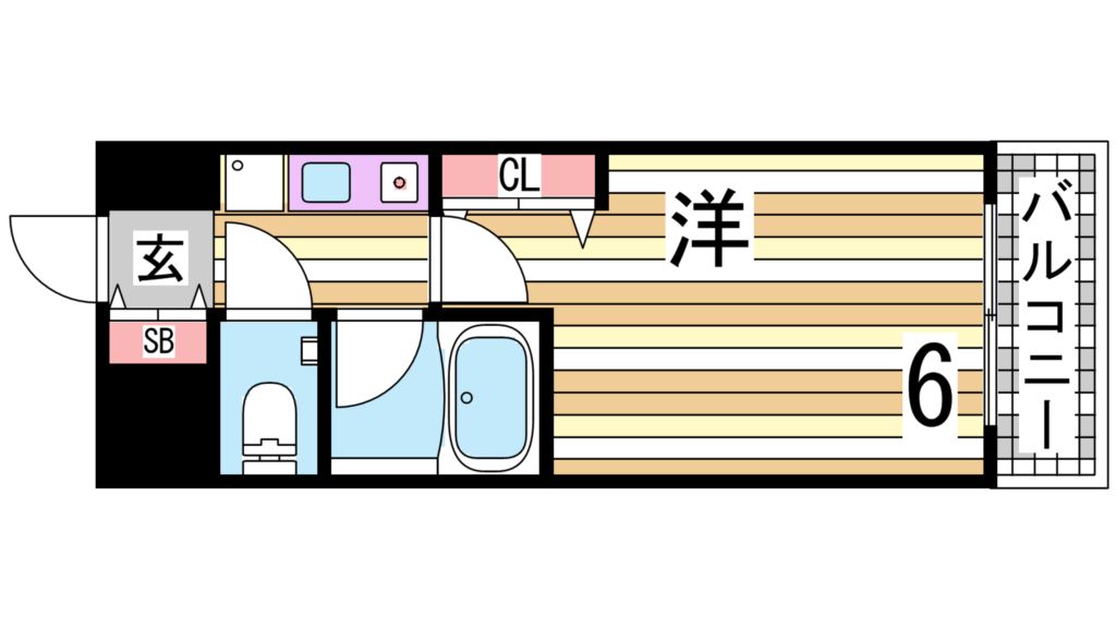 エスリード三宮フラワーロードの間取り