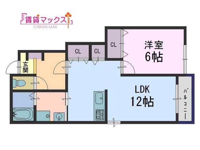 五條市釜窪町のアパートの間取り