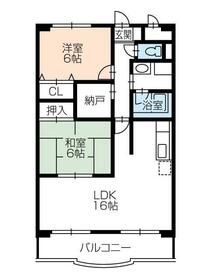 豊橋市上野町のマンションの間取り