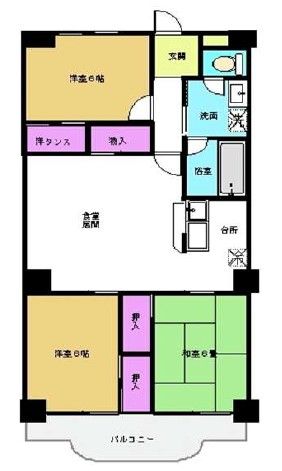 立川市錦町のマンションの間取り