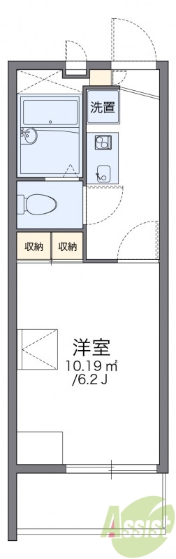 神戸市兵庫区夢野町のマンションの間取り