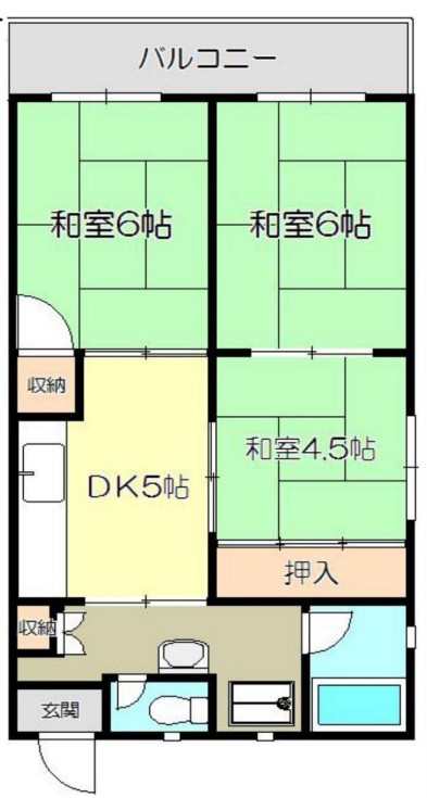 大阪府東大阪市友井５（マンション）の賃貸物件の間取り