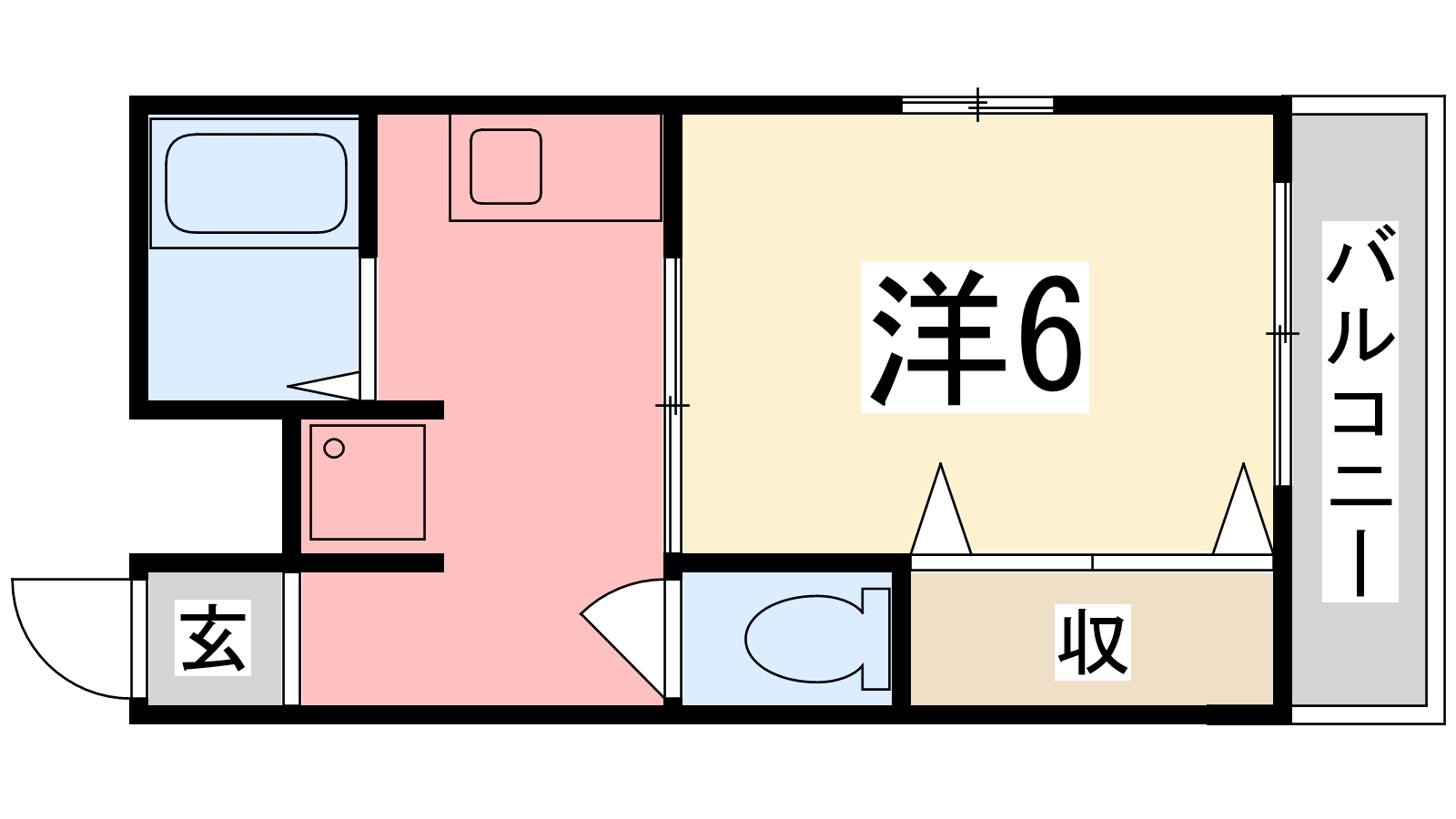 兵庫県姫路市飾磨区三宅１（マンション）の賃貸物件の間取り
