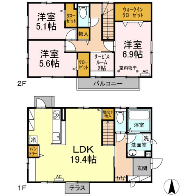 D-room戸建　DDの間取り