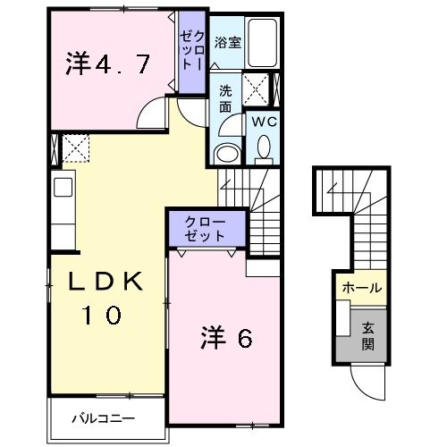 ベルサンライズＢの間取り