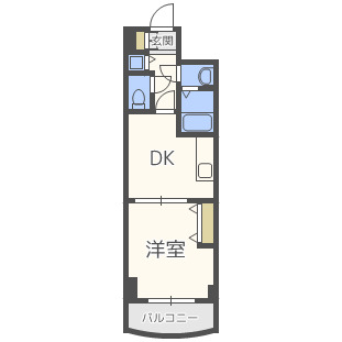 【大阪市北区本庄東のマンションの間取り】