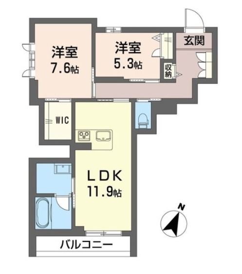 つくば市みどりの東のマンションの間取り