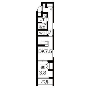 京都市南区四ツ塚町のマンションの間取り