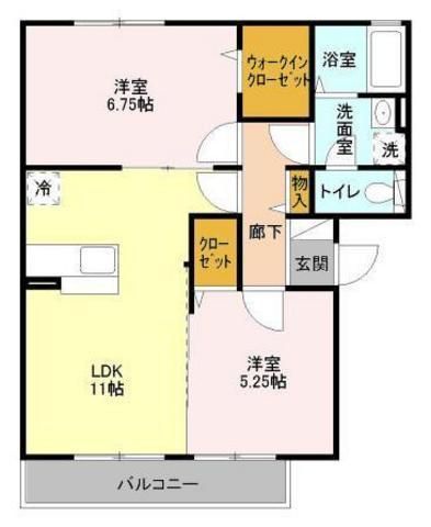 三郷市泉のアパートの間取り