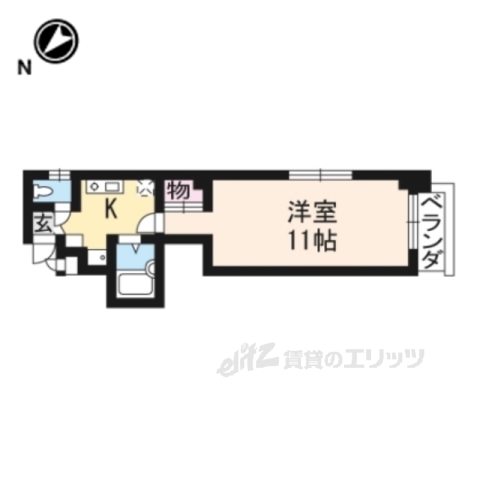 大津市中央のマンションの間取り