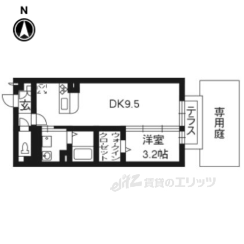 シャルマンコート楠葉の間取り