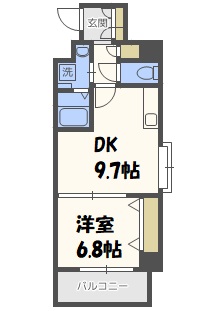 マッシモフェミニール菊水の間取り