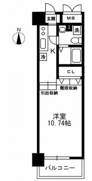 台東区台東のマンションの間取り