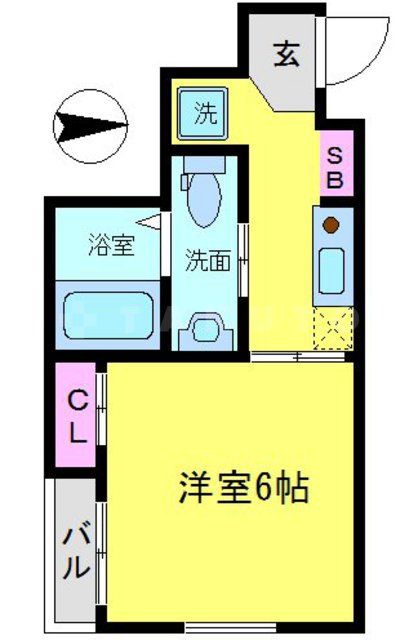 大阪市旭区清水のマンションの間取り