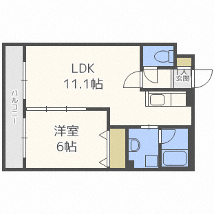 小樽市銭函のマンションの間取り