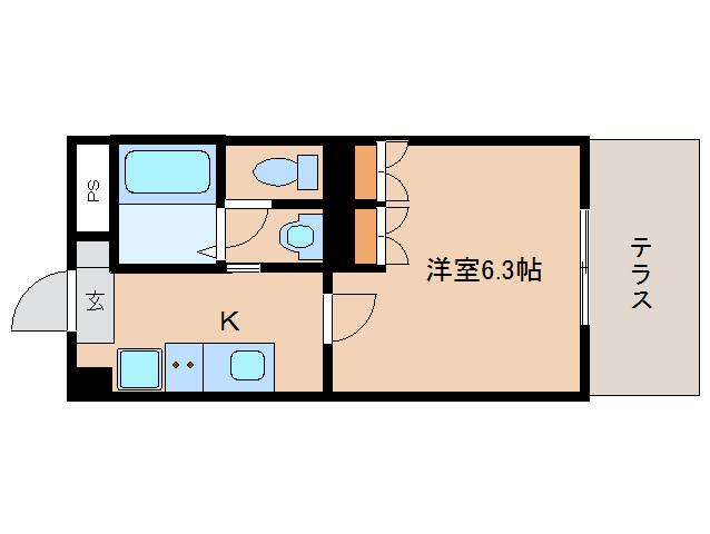 橿原市十市町のマンションの間取り