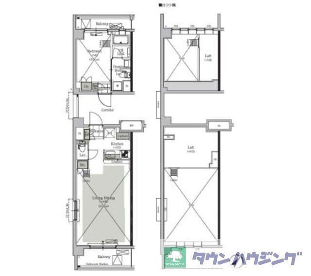 北区西ケ原のマンションの間取り