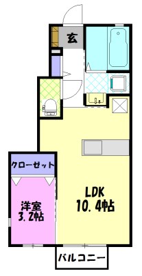 フィカーサ弥生 Aの間取り