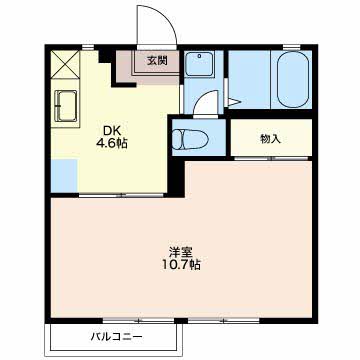 三重郡川越町大字豊田のアパートの間取り