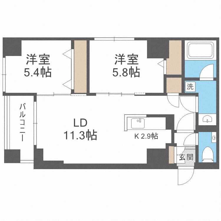 モンドミオ札幌近代美術館の間取り