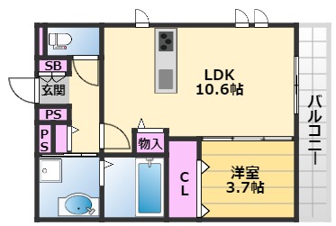 クレインズ　コートの間取り