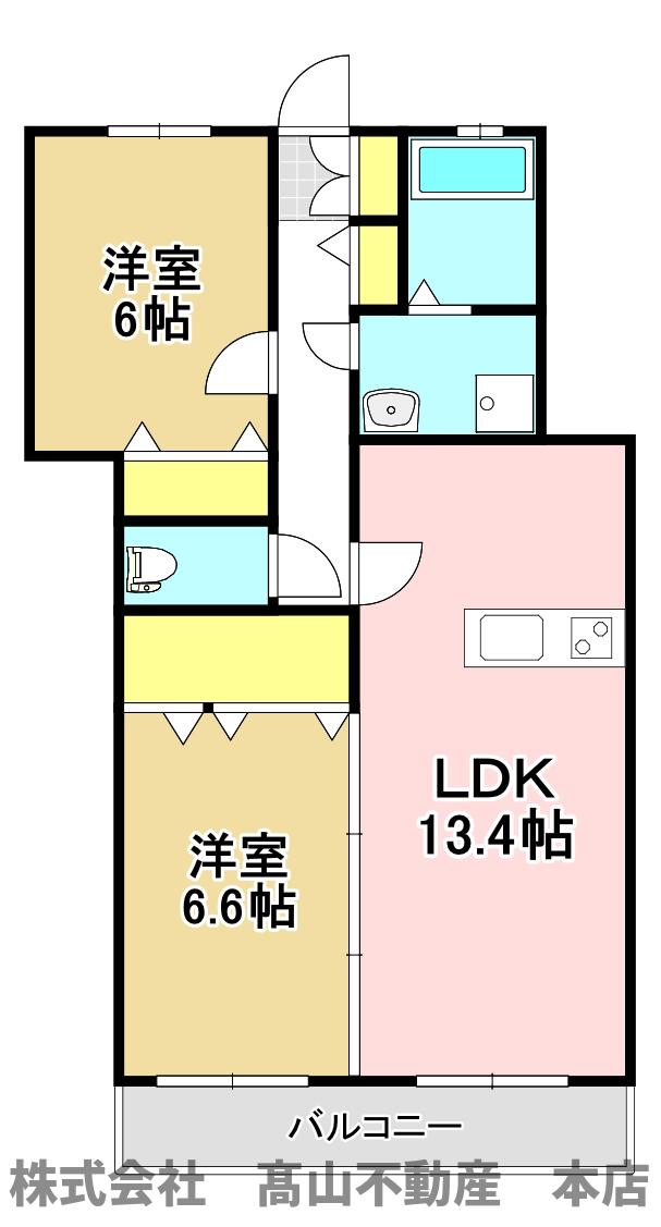 宗像市くりえいとのマンションの間取り