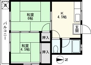 サンハイツ八幡の間取り