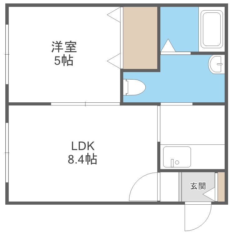 ブランノワール東札幌の間取り