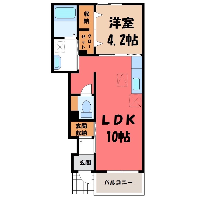 ファミールドエル Aの間取り