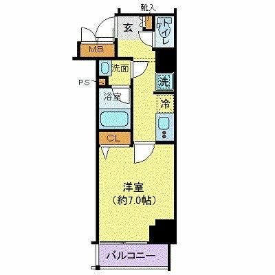 港区赤坂のマンションの間取り