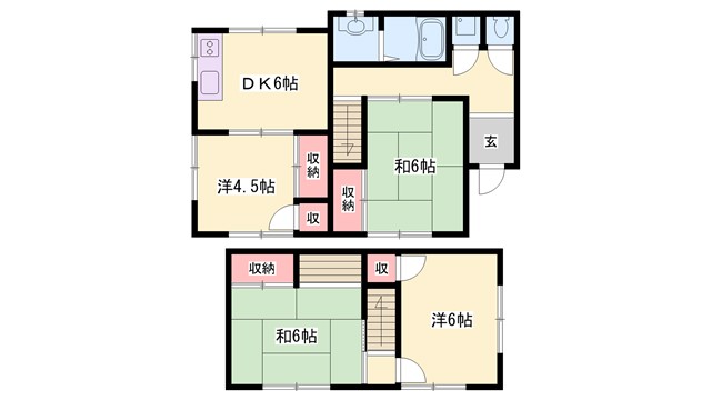 姫路市青山６丁目戸建の間取り