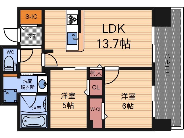 クレストコート同心の間取り