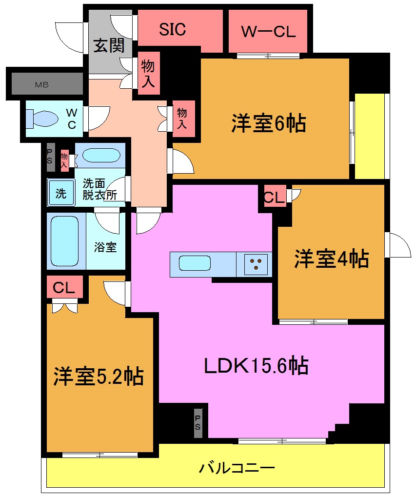 江戸川区松江のマンションの間取り